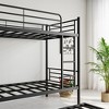 Twin Bunk Bed with Trundle Metal Bunkbeds with Ladder and Full-Length Guardrail, Noise Free, No Box Spring Needed, Black - 2 of 4