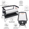 Safstar Baby Bassinet Bedside Crib, Newborn Sleeper w/Large Storage Basket, Adjustable Heights, Detachable & Washable Mattress - 3 of 4