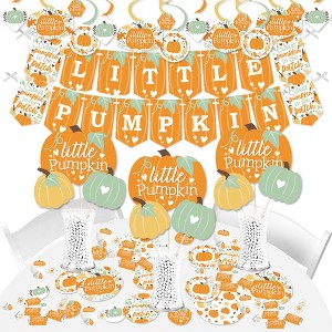 Big Dot of Happiness Little Pumpkin - Fall Birthday Party or Baby Shower Supplies - Banner Decoration Kit - Fundle Bundle - 1 of 4