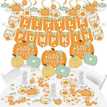 Big Dot of Happiness Little Pumpkin - Fall Birthday Party or Baby Shower Supplies - Banner Decoration Kit - Fundle Bundle