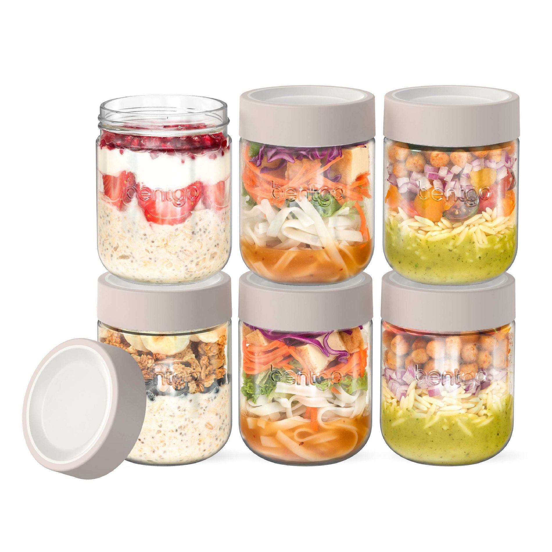 Bentgo 6pk 16oz Glass Food Jar