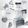 Dual-Tank Commercial Deep Fryer,  Stainless Steel Countertop Fryer Machine with Baskets and Lids - 3 of 4