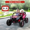 Coucheta 24V 2-Seater Kids Ride On UTV Car, 4WD 300W Motor w/ Remote Control, 4 Shock Absorbers, Leather Seats, Music & Lights, Electric Car for Kids - 3 of 4