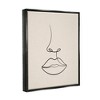 Stupell Industries Minimal Female Face Line Doodle Black Floater Framed Canvas Wall Art - 3 of 4