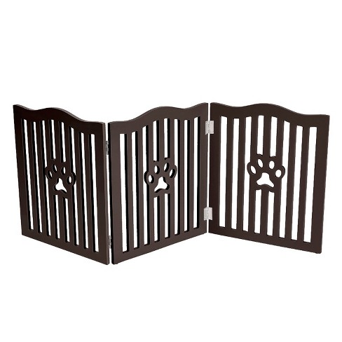 Trimate Wooden Free Standing Pet Gate for Small Dogs and Cats, Espresso - image 1 of 4