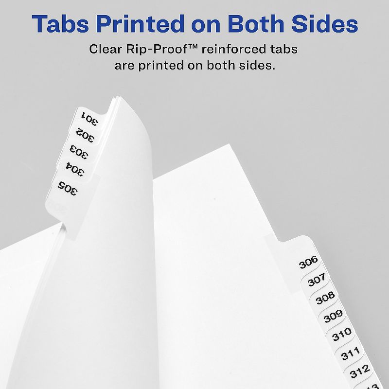 Avery-Style Legal Exhibit Side Tab Dividers 1-Tab Title Y Ltr White 25/PK 01425, 4 of 7