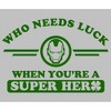 Women's Marvel St. Patrick's Day Iron Man No Luck Needed T-Shirt - 2 of 4