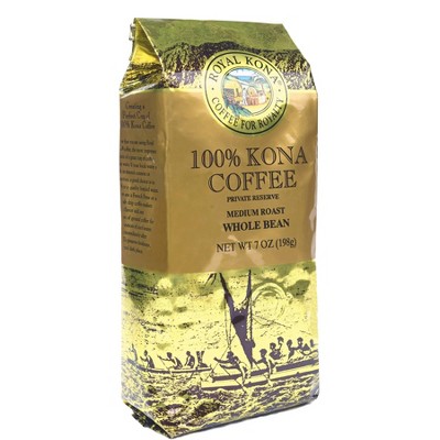 Royal Kona 100% Kona Medium Roast Whole Bean Coffee - 7oz