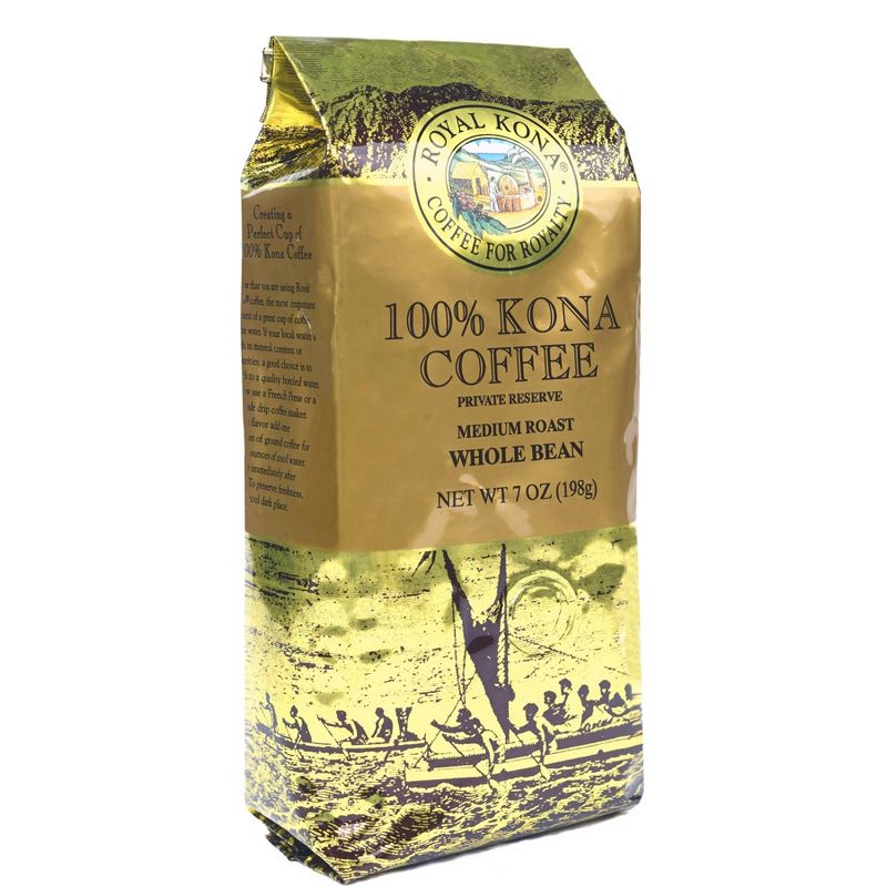 Royal Kona 100% Kona Medium Roast Whole Bean Coffee - 7oz, 1 of 5