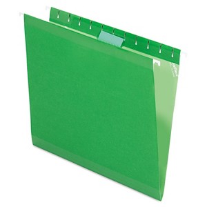 Pendaflex Reinforced Hanging Folders 1/5 Tab Letter Bright Green 25/Box 415215BGR - 1 of 4