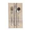 Design Imports  French Stripe Napkin Set 6 Piece, Taupe/Gray, 20X20" - 2 of 4