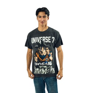 Dragon Ball Super Oversized Universe 7 Goku Crew Neck Short Sleeve Men's Black T-shirt - 1 of 3