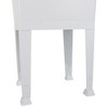 Utility Sink Heavy Duty Freestanding Utility Tub Sink with Drain Plug, Adjustable Floor Levelers & 5 Step Installation Process, 24 x 24 Inches, White - 3 of 4