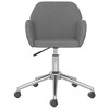 vidaXL Swivel Office Chair Light Gray Fabric - 3 of 4