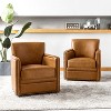 Gabino 29'' Wide Genuine Leather Swivel Chair,Set of 2 | ARTFUL LIVING DESIGN - 2 of 4