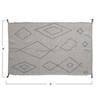 Storied Home Boho Woven Cotton Rug with Moroccan Design and Tassels, White and Blue - 2 of 4