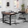Okak Modern Large Executive Desk Office Computer Desk with Thick Metal Frame,Spacious Business Conference Table for Office,Studio - 4 of 4