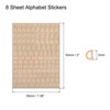 Unique Bargains 3D Mini Self-Adhesive A to Z Letter Resin Stickers 8 Sheets - 2 of 4