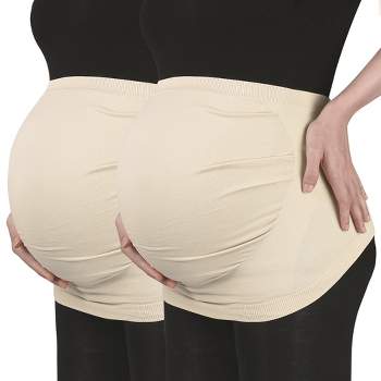 Unique Bargains Maternity Belt Abdomen Back Support Pregnancy Band With  Shoulder Strap Beige 1pc Beige : Target