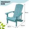 Outdoor Folding Adirondack Chair, Weather Resistant Outdoor Patio Chair, Outdoor Adjustable Lounge Chairs for Yard Garden Patio Poolside - image 4 of 4