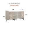 Mid Century Modern White Buffet Cabinet with Shelves, Living Room TV Stand and Decorative Sideboard for Dining Room or Kitchen Storage - 2 of 4