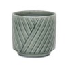 Cheung's Parlora Crossed Diagonal Pattern Straight Side Ceramic Pot - Large - Green - 2 of 4