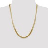 Black Bow Jewelry 5mm, 14k Yellow Gold, Solid Herringbone Chain Necklace - 2 of 4