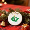 Lomsoe Santa Says 67 Gifts Christmas Ornament 2025 for Women Men Friends Six Seven Ornaments Gifts for Christmas Tree Christmas Decor Christmas Gift - 4 of 4