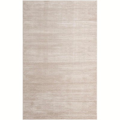 Sleek Beige Gradient 5' x 8' Rectangular Easy-Care Rug