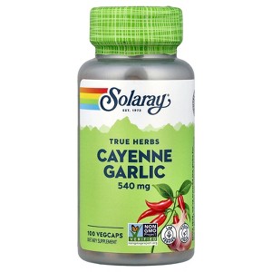 Solaray True Herbs, Cayenne Garlic, 100 VegCaps - 1 of 4
