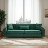 87.4'' Plush Fabric 3-Seater Sofa with High-Resilience Foam, Pocket Springs, Metal Legs, Plush Upholstery, and Modern Design - 3 of 4