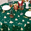 Christmas Tablecloth Reindeer Pattern Tablecloth Deer Tablecloth Home Decor Waterproof Easy Care Dining Table Covers - 4 of 4