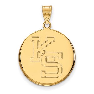 Black Bow Jewelry 14k Yellow Gold Kansas State Wildcats NCAA Large Pendant - 1 of 3