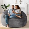 Itopfox Giant Memory Foam Bean Bag Chair with Plush Microfiber Cover - Ultra Soft & Comfy for Lounging, Gaming, and Relaxation - 2 of 4