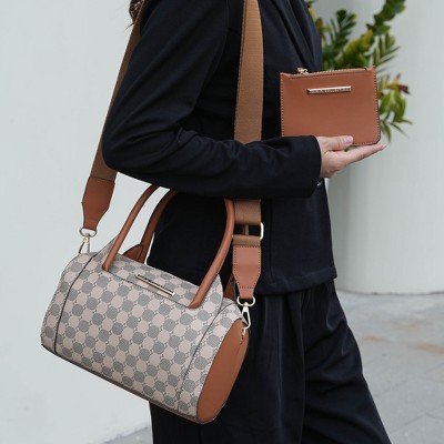 MKF Collection Adhara Women’s Structured Satchel Bag with Pouch, Circular Print, by Mia K — фото 3