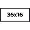 PosterPalooza | Panoramic Linear Black Picture Frame - UV Acrylic, Foam Board Backing, Hanging Hardware - 2 of 4