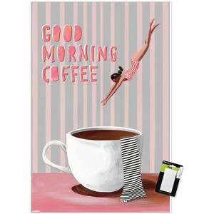 Trends International Reinders: Coffee - Good Morning Coffee in Pink and Lavender Unframed Wall Poster Prints - 1 of 4