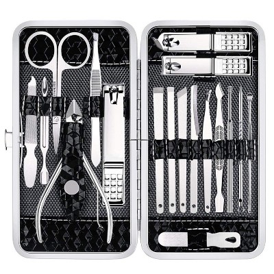 Nail Clippers Set Fingernail and Toenail Clipper Cutters, Manicure Pedicure Kit 18 Pieces Grooming Kits