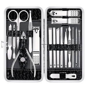 Nail Clippers Set Fingernail and Toenail Clipper Cutters, Manicure Pedicure Kit 18 Pieces Grooming Kits - 1 of 4