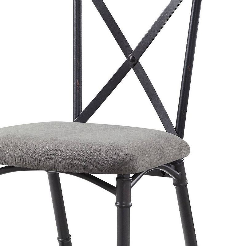 Edina 18&#34; Dining Chairs Gray Fabric, Oak and Sandy Black - Acme Furniture, 3 of 6