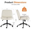 CAVINAS Ergonomic Criss Cross Office Chair with Wheels & Adjustable Height, Cross Legged Office Chairs, Armless Desk Chairs, Adjustable Swivel Chairs - 2 of 4