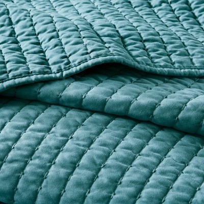 Madison Park 2pc Twin/Twin Extra Long Mitchell Reversible Coverlet Set Navy: Lightweight Bedding with Sham — фото 8