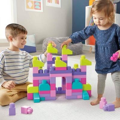 MEGA BLOKS Big Building Bag - Pink 80pcs