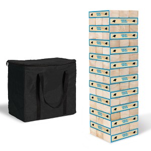NFL Carolina Panthers Giant Wooden Tumbling Tower - 1 of 4