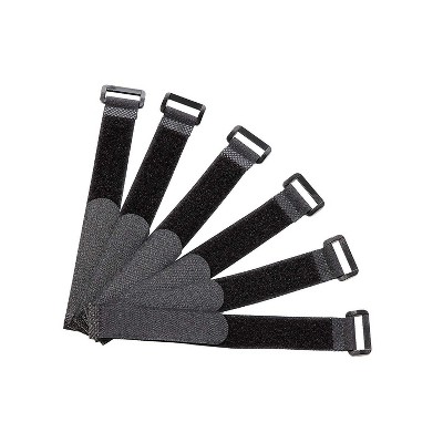 Cable Ties Cord Organizer - Hook and Loop Reusable Self-Fastening Cinch Strap 24 Pieces 12-Inch, Black