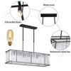 YIYIBYUS Modern 4-Light Pendant Rectangle Glam Gold Crystal Chandelier - 4 of 4