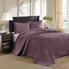 NicBex Reversible Full/Queen Comforter Set Casual Bedding Set Quilt Set with Patterned Quilting 1 Quilt, 2 Pillow Shams, Machine Washable, Purple - 2 of 4