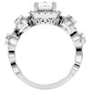 Pompeii3 1 1/2Ct Diamond & Moissanite Halo Engagement Ring in 10k Gold - 3 of 4