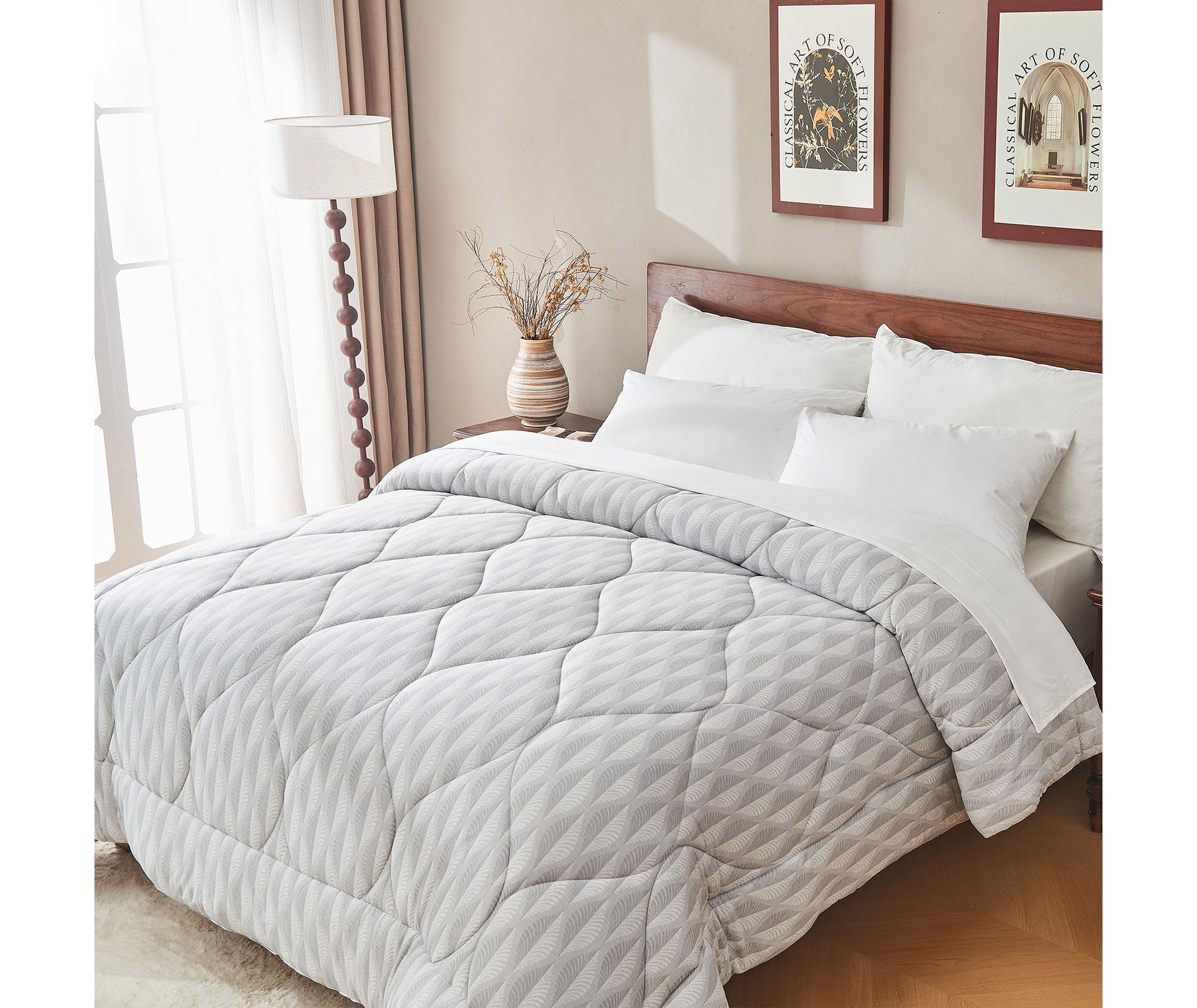 Bestie Queen Size Premium&nbsp;Quality All-Season Comforter – Soft&nbsp;&&nbsp;Cozy,&nbsp;Hypoallergenic,&nbsp;Temperature&nbsp;Adaptive,&nbsp;Lightweight,&nbsp;Skin-Friendly&nbsp;Bedding