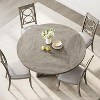 47" Round MDF Dining Table for 4-6, Farmhouse Style Wood Top & Legs, Large Home Table for Kitchen Living Room (No Chairs) - 4 of 4